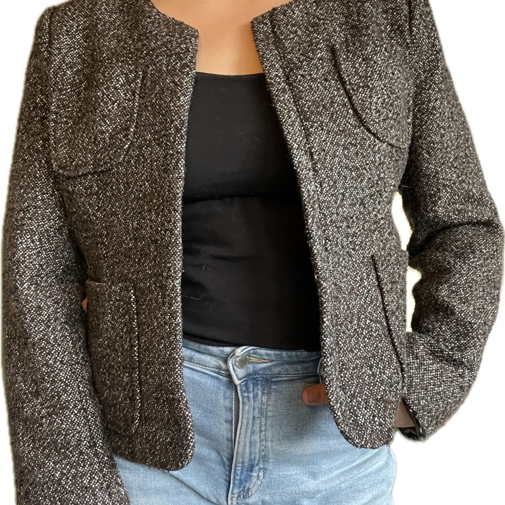 Women's Brown Tweed Jacket